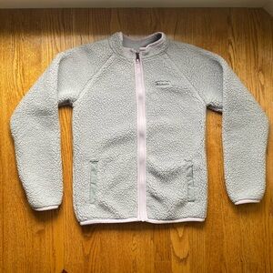 Girls Columbia Light Gray Fleece Jacket